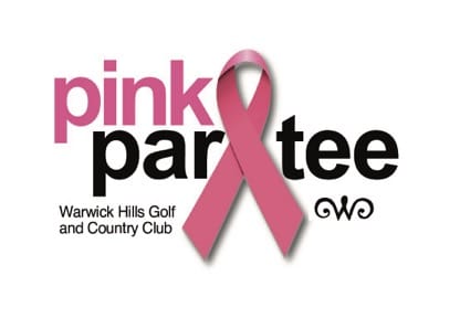Pink Paratee Logo with pink ribbon
