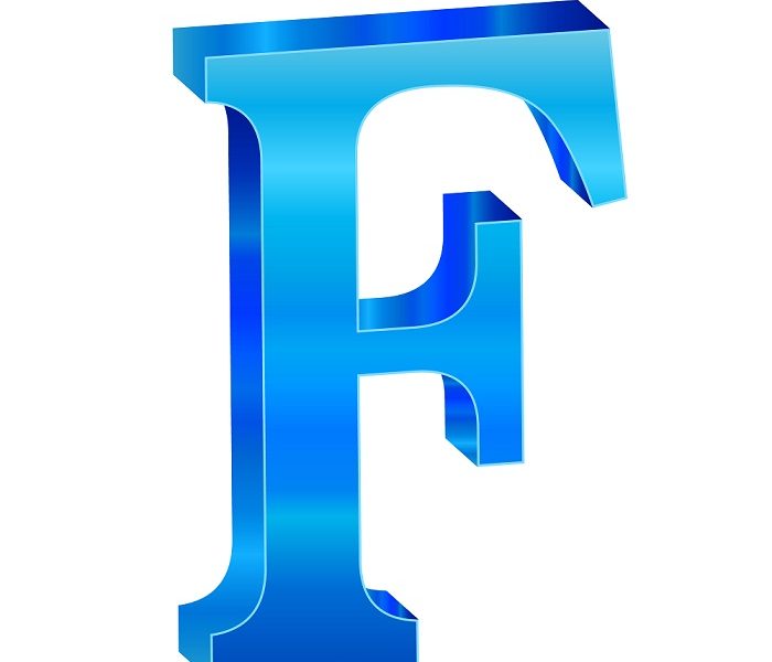 The letter F as in finance